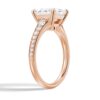 925 Sterling Silver Vintage Princess Cut Diamond Engagement Ring Graduated Band - Image 10