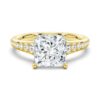 925 Sterling Silver Vintage Princess Cut Diamond Engagement Ring Graduated Band - Image 2
