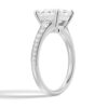 925 Sterling Silver Vintage Princess Cut Diamond Engagement Ring Graduated Band - Image 4