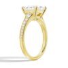 925 Sterling Silver Vintage Princess Cut Diamond Engagement Ring Graduated Band - Image 7