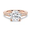 925 Sterling Silver Vintage Round Cut Diamond Engagement Ring Graduated Band - Image 3