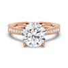 925 Sterling Silver Vintage Round Cut Diamond Engagement Ring Milgrain Edges - Image 3