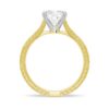 925 Sterling Silver Vintage Two Tone Cushion Diamond Engagement Ring Milgrain Edges - Image 6
