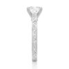 925 Sterling Silver Vintage Two Tone Cushion Diamond Engagement Ring Milgrain Edges - Image 8