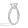 925 Sterling Silver Vintage Two Tone Oval Diamond Engagement Ring Milgrain Edges - Image 7