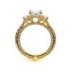 925 Sterling Silver Vintage Two Tone Three Stone Oval Diamond Engagement Ring - Image 12