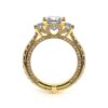 925 Sterling Silver Vintage Two Tone Three Stone Princess Cut Diamond Engagement Ring - Image 12