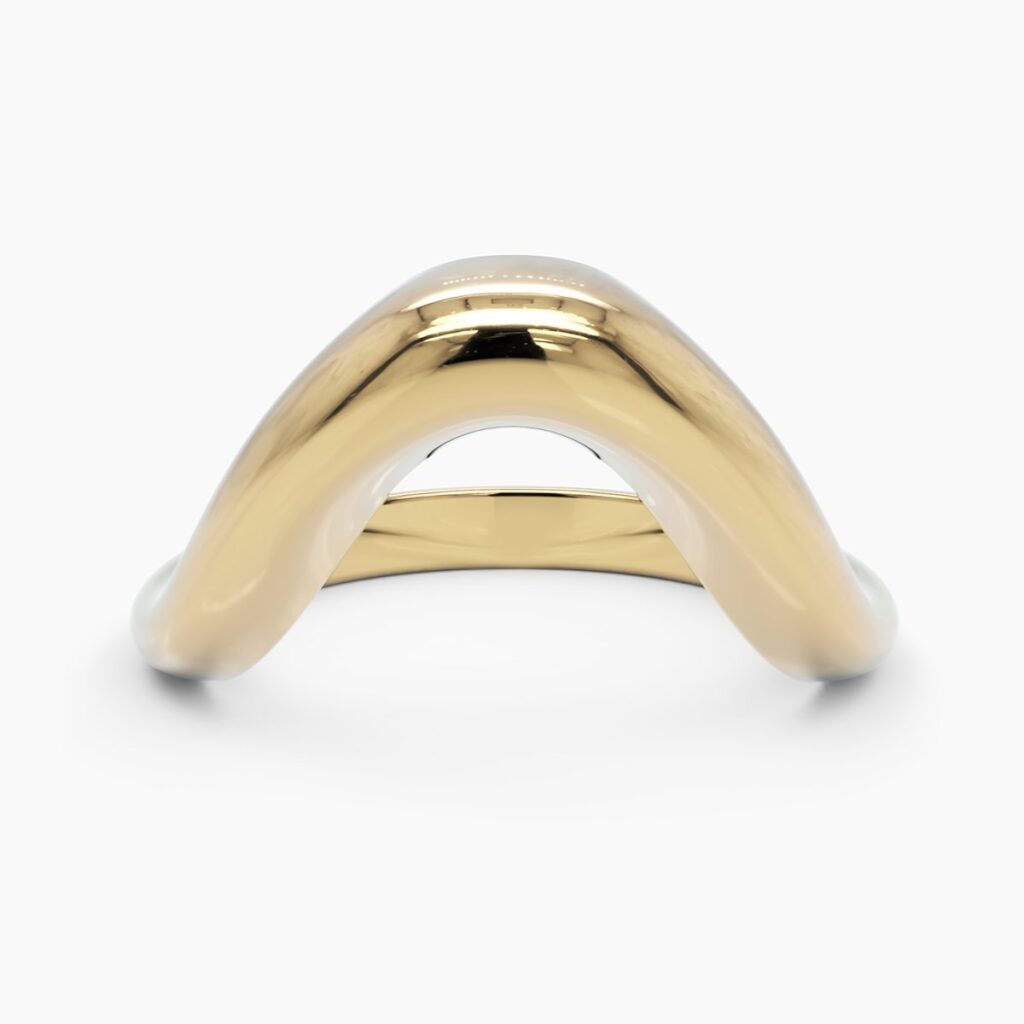 925 Sterling Silver Wave Dome Ring