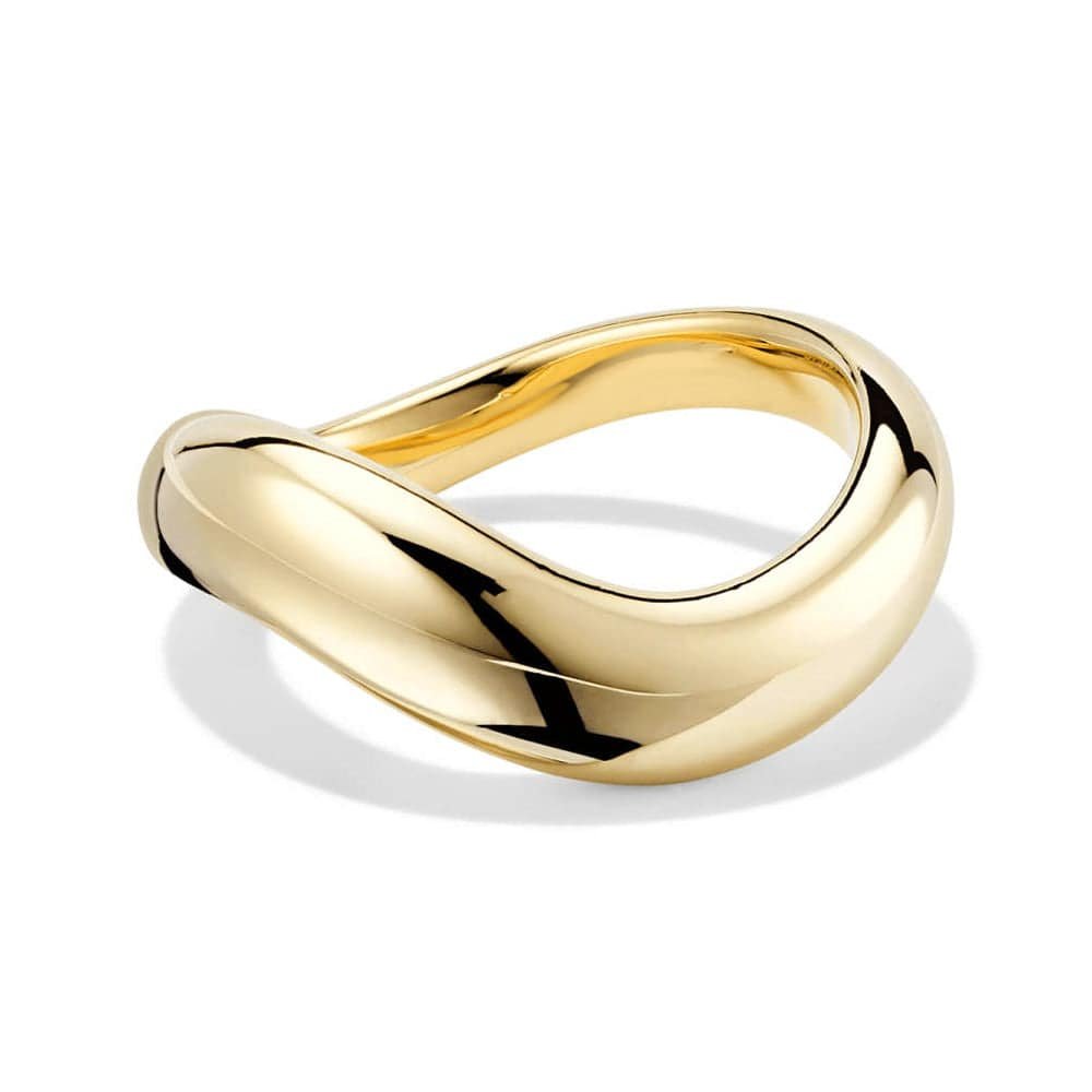 925 Sterling Silver Wavy Crossover Ring