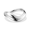 925 Sterling Silver Wavy Crossover Ring - Image 6