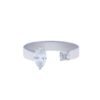 White diamond ring in 925 sterling silver with thick gold plating