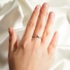 925 Sterling Silver Winding Willow Curved Diamond Wedding Band - Image 13