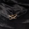 925 Sterling Silver X Pave Diamond Ring - Image 4