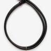 Pearl necklace with double-strand black leather cord
