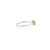 925 Sterling Silver Yellow Sapphire Diamond Ring - Image 4
