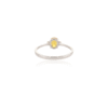 925 Sterling Silver Yellow Sapphire Diamond Ring - Image 5