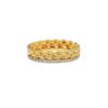 925 Sterling Silver Yellow Tangled Eternity Diamond Ring - Image 3