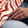 925 Sterling Silver Yellow Tangled Eternity Diamond Ring - Image 6