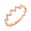 Zig zag sterling silver ring with modern minimal design