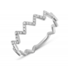 Gold-plated ring with distinctive zig zag shape and CZ sparkle
